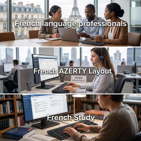 French AZERTY Keyboard Wired USB for Computer Laptop PC in Kuwait