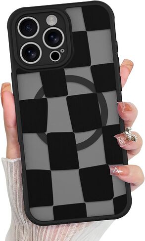 KANGHAR Compatible with iPhone 18 Pro Case Spot Polka Dot -Black in Saudi Arabia