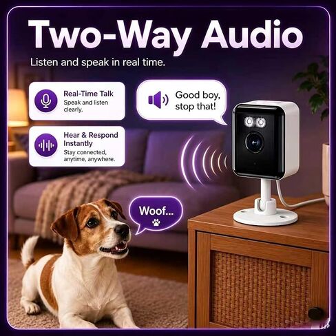 4-Pack Indoor WiFi Security Camera,1440P Quad HD Full-Color Night Vision,AI Human Detection with Alarm,Two-Way Audio,Built-in AP Hotspot for Easy Setup,Compatible withAlexa,Smart App Control in Kuwait