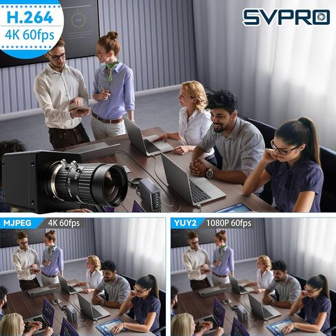 SVPRO 4K 60fps USB 3.0 Camera, USB3.0 & HDMI Dual Output, CS-Mount 16mm Manual Lens, Ultra Wide Angle IMX678 Low Light UVC Webcam for Windows, Linux, MacOS, Android in Kuwait