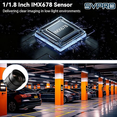 SVPRO 4K 60fps USB 3.0 Camera, USB3.0 & HDMI Dual Output, CS-Mount 16mm Manual Lens, Ultra Wide Angle IMX678 Low Light UVC Webcam for Windows, Linux, MacOS, Android in Kuwait