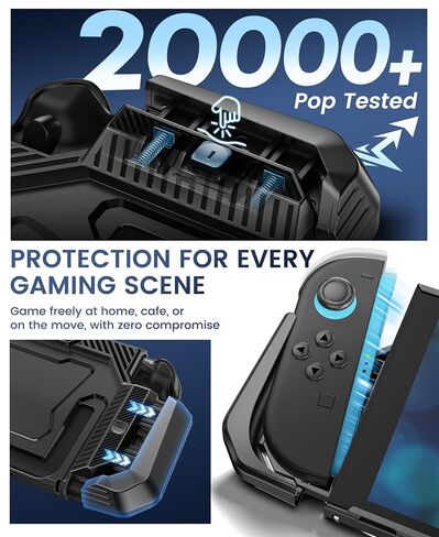 for Switch 2 Dockable Case,[Easy Pop-up Joy-Con Quick Release][Kickstand Compatible]Hard Shell for Switch 2 Console,Protective Cover with Ergonomic Grip,Military-Grade Protection in Saudi Arabia