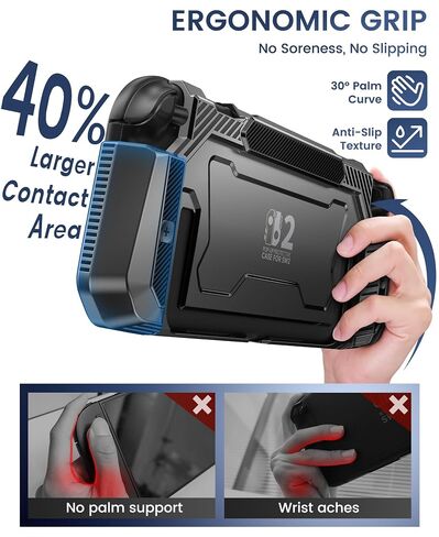 for Switch 2 Dockable Case,[Easy Pop-up Joy-Con Quick Release][Kickstand Compatible]Hard Shell for Switch 2 Console,Protective Cover with Ergonomic Grip,Military-Grade Protection in Saudi Arabia