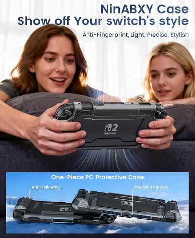 for Switch 2 Dockable Case,[Easy Pop-up Joy-Con Quick Release][Kickstand Compatible]Hard Shell for Switch 2 Console,Protective Cover with Ergonomic Grip,Military-Grade Protection in Saudi Arabia