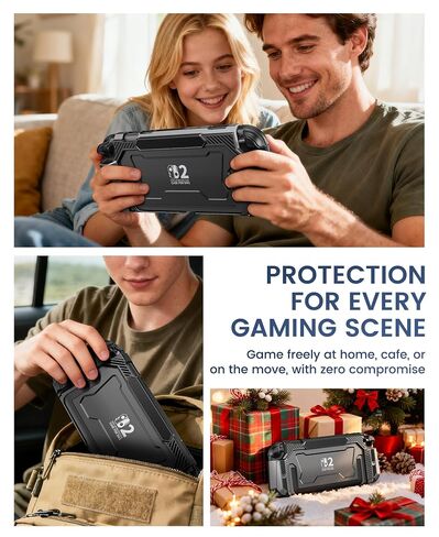 for Switch 2 Dockable Case,[Easy Pop-up Joy-Con Quick Release][Kickstand Compatible]Hard Shell for Switch 2 Console,Protective Cover with Ergonomic Grip,Military-Grade Protection in Saudi Arabia