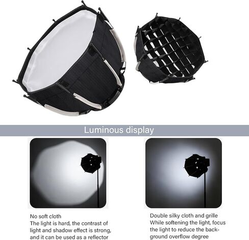 Easy Carry 290mm Octagonal Softbox with Small Mount Octagonal Softbox Upgrades for Enhances Product Photography in Saudi Arabia