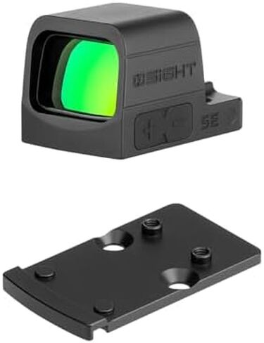 OSIGHT SE 2 MOA Dot & 32 MOA Circle Dual Reticle Green Dot Sight Bundled with OSIGHT RMR to RMSc Adapter Plate for RMR Slide Cut in Saudi Arabia