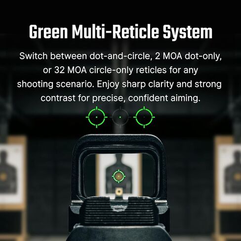 OSIGHT SE 2 MOA Dot & 32 MOA Circle Dual Reticle Green Dot Sight Bundled with OSIGHT RMR to RMSc Adapter Plate for RMR Slide Cut in Saudi Arabia