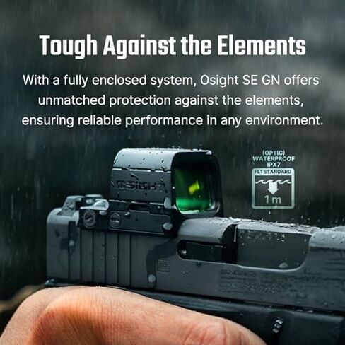 OSIGHT SE 2 MOA Dot & 32 MOA Circle Dual Reticle Green Dot Sight Bundled with OSIGHT RMR to RMSc Adapter Plate for RMR Slide Cut in Saudi Arabia