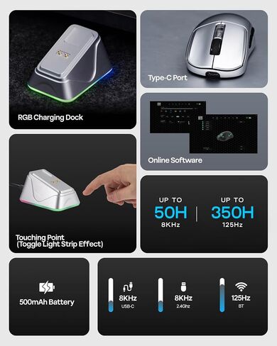 EPOMAKER G84 HE Wireless Hall Effect Keyboard+NEX Pro Wireless Gaming Mouse with RGB Charging Dock in Saudi Arabia
