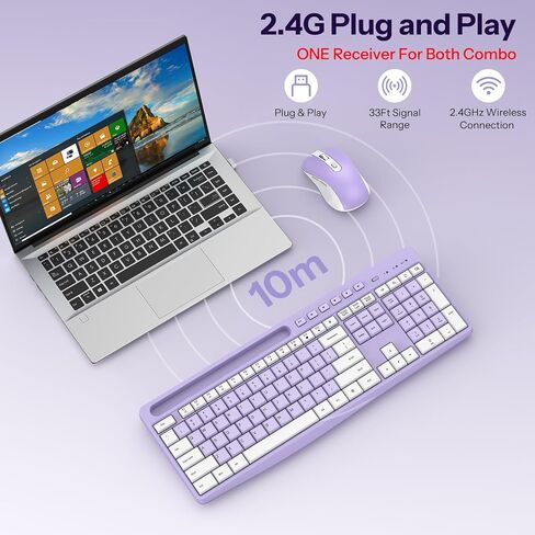 OMOTON Foldable Touchpad Keyboard & 2.4G Wireless Keyboard and Mouse Combo in Kuwait