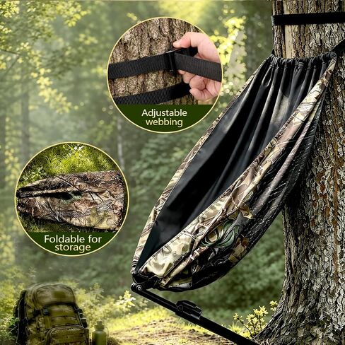 Portable Hunting Seat, Adustable Hammock Hunting Chair for Ground Hunts in Saudi Arabia