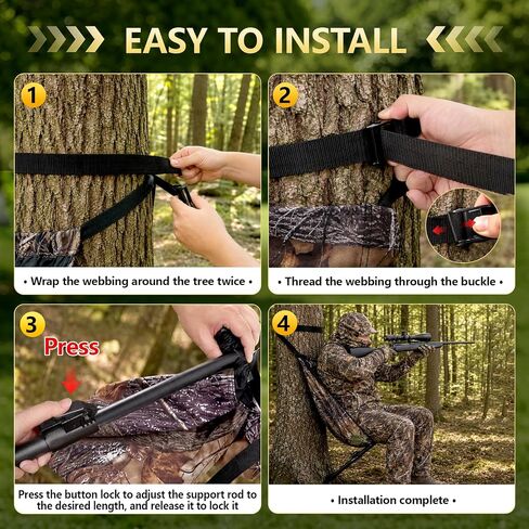 Portable Hunting Seat, Adustable Hammock Hunting Chair for Ground Hunts in Saudi Arabia
