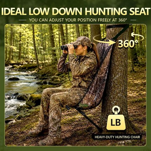 Portable Hunting Seat, Adustable Hammock Hunting Chair for Ground Hunts in Saudi Arabia