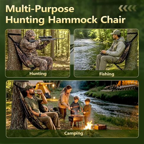 Portable Hunting Seat, Adustable Hammock Hunting Chair for Ground Hunts in Saudi Arabia