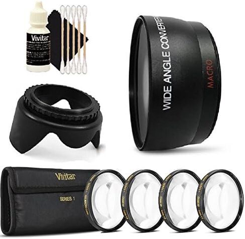 52mm Wide Angle Lens + Macro Kit + Tulip Lens Hood + 3pc Cleaning Kit in Kuwait