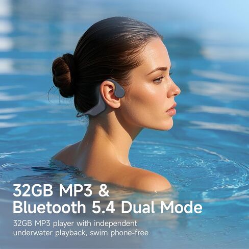 LOBKIN سماعات توصيل العظام للسباحة IP68 مقاومة للماء 32G وضع MP3 in Kuwait