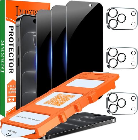 IMBZBK 3 Pack Privacy Screen Protector for iPhone 13, Tempered Glass in Saudi Arabia