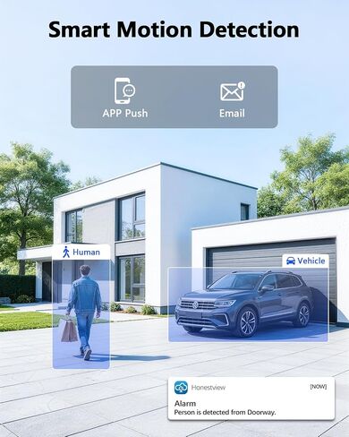 【90ft Super Night Vision】 5MP Outdoor Wired Security Camera System in Kuwait