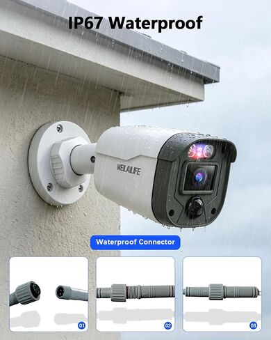 【90ft Super Night Vision】 5MP Outdoor Wired Security Camera System in Kuwait