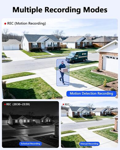 【90ft Super Night Vision】 5MP Outdoor Wired Security Camera System in Kuwait