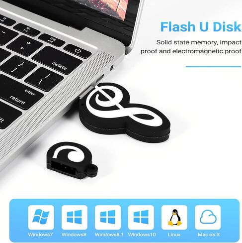 USB Flash Drive Cartoon Music Note Pattern USB 2.0 16GB in Saudi Arabia