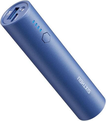 شاحن محمول SIXTHGU، بنك طاقة صغير بقدرة 5000 مللي أمبير في الساعة، حجم الجيب S03 شحن سريع USB-C (مدخل ومخرج)، PowerNano، متوافق مع سلسلة iPhone، وهواتف Android والمزيد (أزرق). in Kuwait