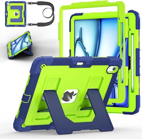 Case for iPad Air 13 Inch Case M4 2026/M3 2025/ M2 2024, Auorld for iPad Air 13 Inch Case M4 2026 Case Full Body Rugged Shockproof Cases with Kickstand Pencil Holder Shoulder Strap, Pink Rose in Saudi Arabia
