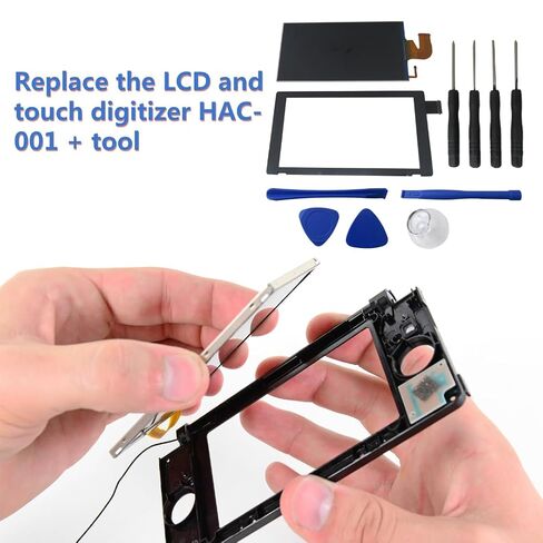 HOTIOGA 2026 New Replacement LCD Screen Display & Touch Digitizer, Touch Pannel Glass Repair Kit, Compatible with Nintendo Switch Console in Saudi Arabia