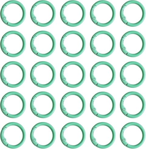 60Pcs Carabiner Clip Bulk, Metal Key Ring Clip Circle Keychain Rings Round Carabiner Spring O Ring Snap Hook Key Chain Clips for DIY Keychain Bag Charm Handbag Purse in Saudi Arabia