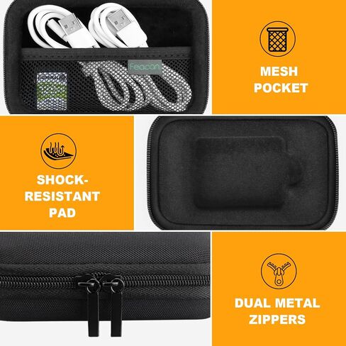 Hard Case for Crucial X10 / X9 / X10 Pro / X9 Pro Portable SSD 1TB 2TB 4TB 6TB 8TB External Solid State Drive SSD, Travel Case Protective Cover Storage Bag (Case Only), Black in Saudi Arabia