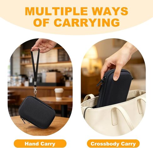 Hard Case for Crucial X10 / X9 / X10 Pro / X9 Pro Portable SSD 1TB 2TB 4TB 6TB 8TB External Solid State Drive SSD, Travel Case Protective Cover Storage Bag (Case Only), Black in Saudi Arabia