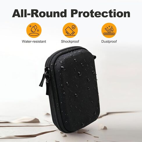 Hard Case for Crucial X10 / X9 / X10 Pro / X9 Pro Portable SSD 1TB 2TB 4TB 6TB 8TB External Solid State Drive SSD, Travel Case Protective Cover Storage Bag (Case Only), Black in Saudi Arabia