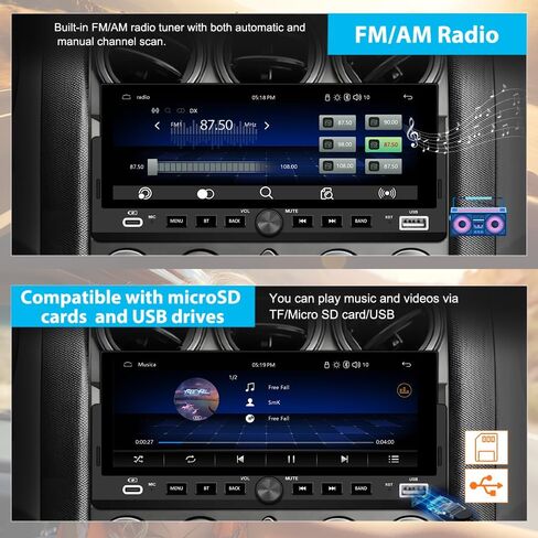 Single Din Car Radio with Wireless CarPlay & Android Auto 6.86 Inch in Kuwait