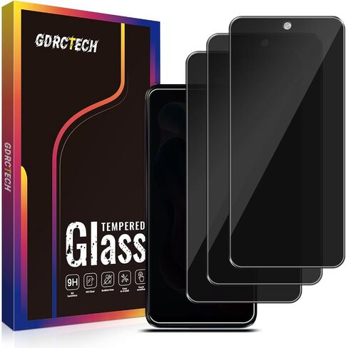 [3-Pack Privacy Screen Protector for Motorola Moto G Play 2024 Tempered Glass, Bubble Free, Easy to Install, 9H Hardness in Saudi Arabia