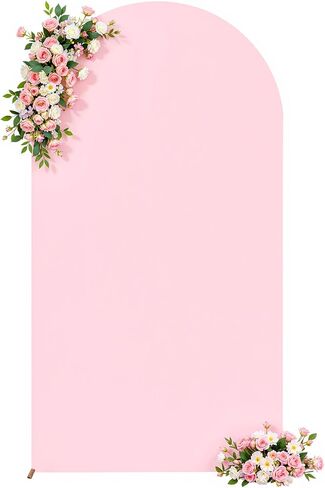 6FT Wedding Arch Backdrop Cover, Burgundy Arch Covers Stretchy Backdrop, Double-Sided Arch Backdrop Stand Cover for Wedding, Baby Shower, Birthday Party, Event Decor in Kuwait