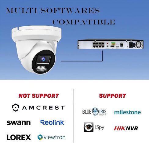 Real HD 4K 8MP PoE IP Turret Camera Outdoor 24/7 Full Color Night Version 2.8mm 105° Wide Angle, H.265, IP67, Bundle with CB110 DS-1280ZJ-DM18 LTB347 Conduit Base in Kuwait