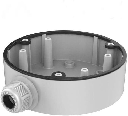 Real HD 4K 8MP PoE IP Turret Camera Outdoor 24/7 Full Color Night Version 2.8mm 105° Wide Angle, H.265, IP67, Bundle with CB110 DS-1280ZJ-DM18 LTB347 Conduit Base in Kuwait