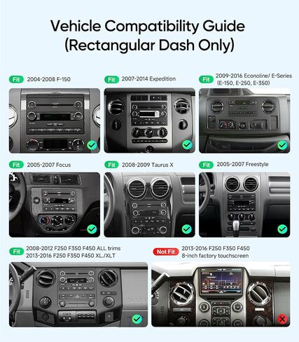 10" Car Radio Stereo for Ford F150(2004-2008) F250/F350/450/550(2008-2016) E150/250/350/ECONOLINE Van(2009-2016) Focus/Fusion(2005-2007) WiFi/Wireless CarPlay/Android Auto/HD Touchscreen/GPS in Saudi Arabia