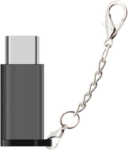 8pcs Mini Metal Micro to Type C Adapter with Key Chain in Saudi Arabia