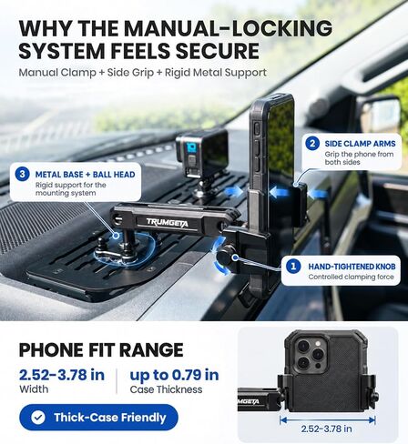 Trumgeta Dash Mount Phone Holder Fit for F-150 2021-2025 & Raptor 2021-2023 in Saudi Arabia