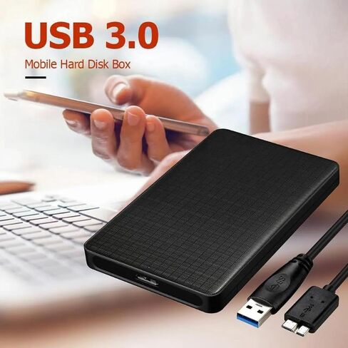 2-Pack USB 3.0 to SATA External Hard Drive Enclosure for 2.5" SSD HDD, UASP Tool-Free 5Gbps Hard Drive Case with Smart Sleep, Compatible with 7mm 9.5mm SATA III/II HDD SSD, Windows/Mac/Linux in Saudi Arabia