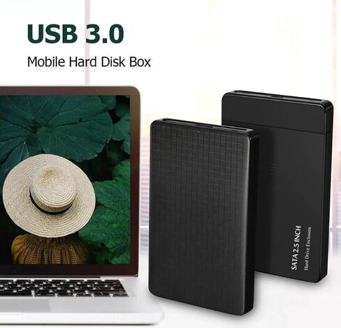2-Pack USB 3.0 to SATA External Hard Drive Enclosure for 2.5" SSD HDD, UASP Tool-Free 5Gbps Hard Drive Case with Smart Sleep, Compatible with 7mm 9.5mm SATA III/II HDD SSD, Windows/Mac/Linux in Saudi Arabia