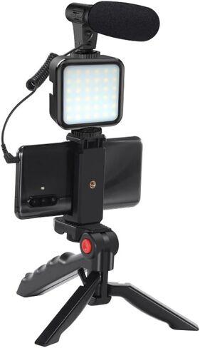 Outdoor Shooting Vlog Live Broadcast Equipment Microphone Stand Fill Light Conference Recording in Saudi Arabia
