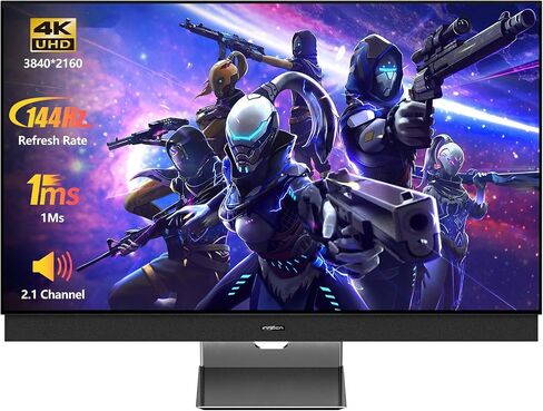 INNOCN 43 Inch 4K Ultrawide Gaming Monitor 144Hz USB Type C PC Desktop AMD Freesync Larger PC HDR400 Monitor, Built-in Stereo Speakers, DisplayPort, HDMI, Height Adjustable, Black in Saudi Arabia