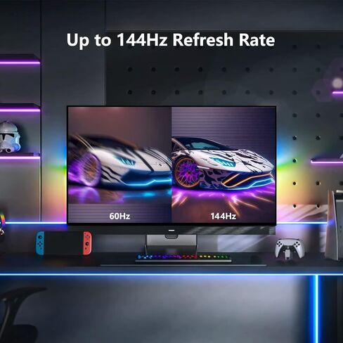 INNOCN 43 Inch 4K Ultrawide Gaming Monitor 144Hz USB Type C PC Desktop AMD Freesync Larger PC HDR400 Monitor, Built-in Stereo Speakers, DisplayPort, HDMI, Height Adjustable, Black in Saudi Arabia