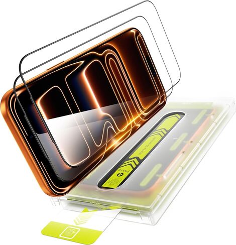 WSKEN for iPhone 17 Pro Screen Protector - [Auto-Dust Removal] [Top 9H+ Tempered Glass] 12FT Shatterproof Military Grade Diamond HD Durable Flim Easy Install Case Friendly, 2 Pack in Saudi Arabia