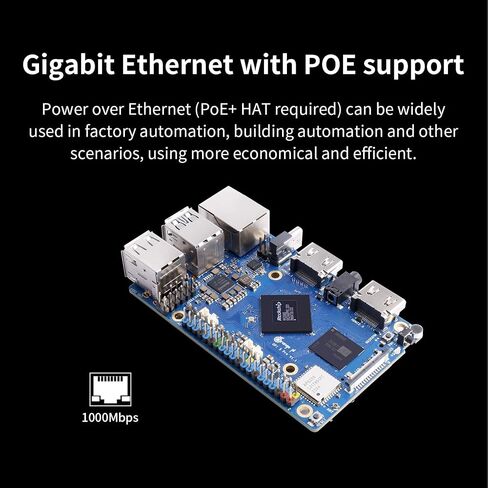 Orange Pi 5 Pro 4GB/8GB/16GB LPDDR5 Rockchip RK3588S 8-Core 64-Bit Single Board Computer with eMMC Socket, WiFi 5/Bluetooth 5.0, Development Board Run Ubuntu/Debian/Android (8GB+Power Supply) in Saudi Arabia