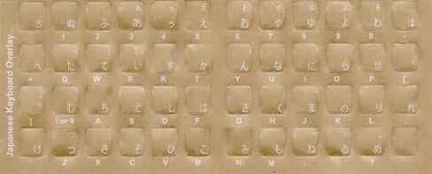 DataCal Japanese Keyboard Stickers - Labels - Overlays with White Characters for Black Computer Keyboard in Saudi Arabia