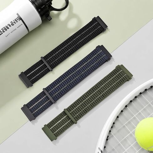 Bolesi Watch Bands Compatible with Garmin Forerunner 265/255 46mm,Venu 3/2/Venu 4 45mm,3 Pack 22mm Hook and Loop Soft Nylon Sport Replacement Strap for Garmin Vivoactive 4 45mm Women Men in Saudi Arabia